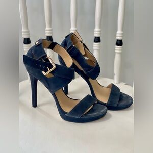 Michael Kors Suede Navy Heels